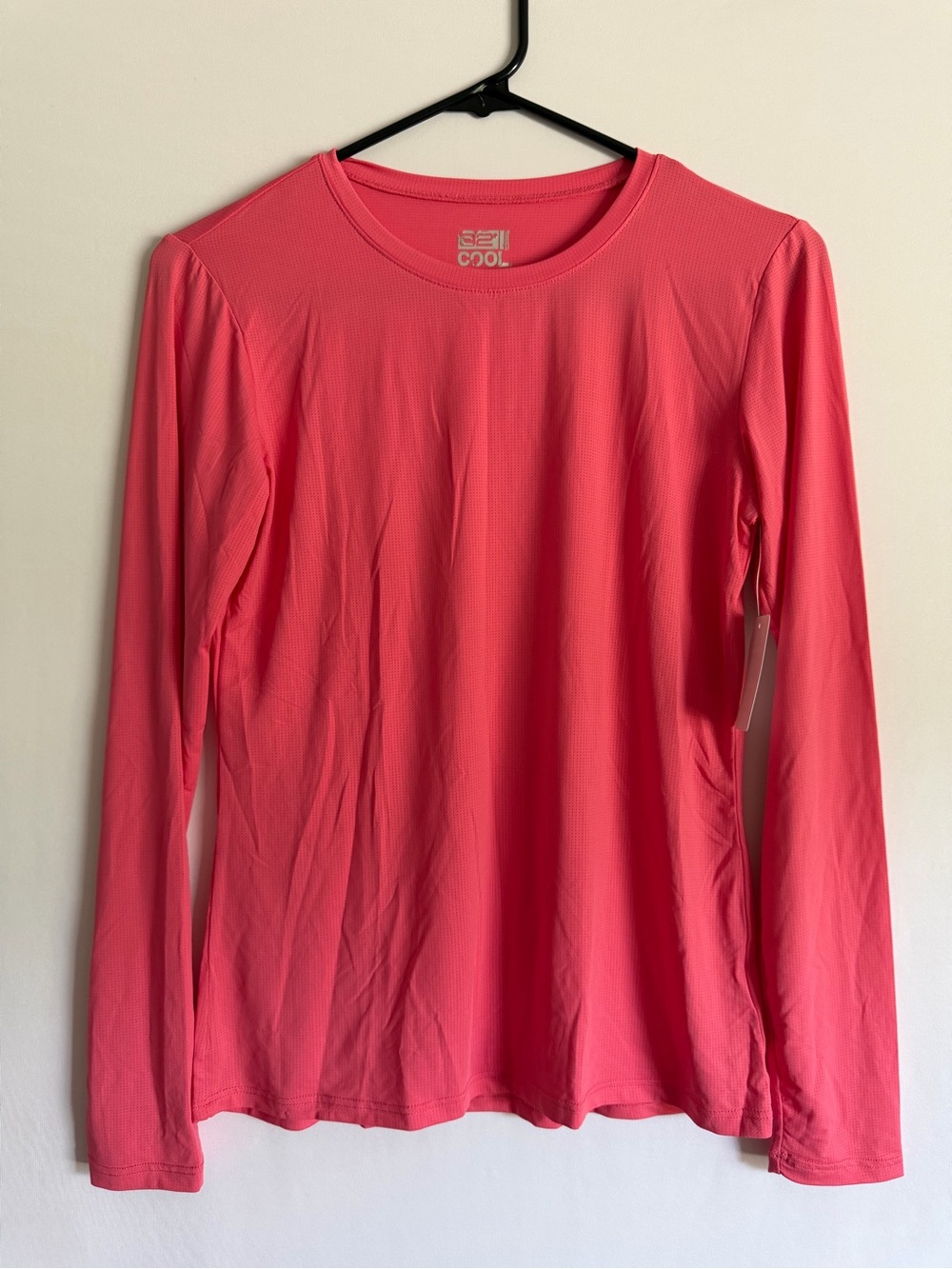 32 Degrees Cool T-Shirt Women's S Coral Mesh Vented Long Sleeve Top Shirt